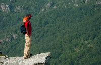 Rasaq Balogun overlooking Linville Gorge, NC